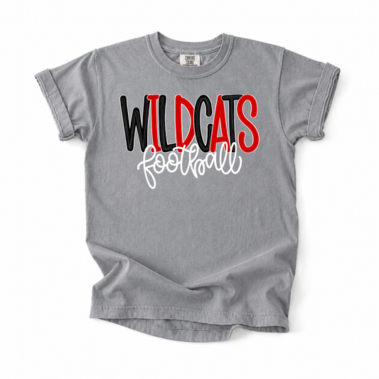 Bubble Wildcats Football Tee