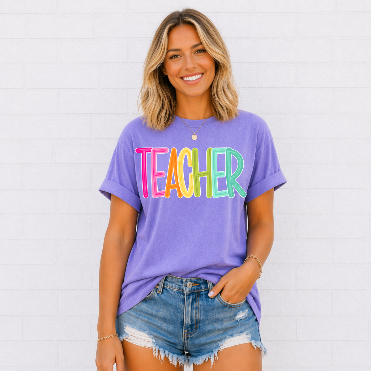 Color Pop-Teacher Tee