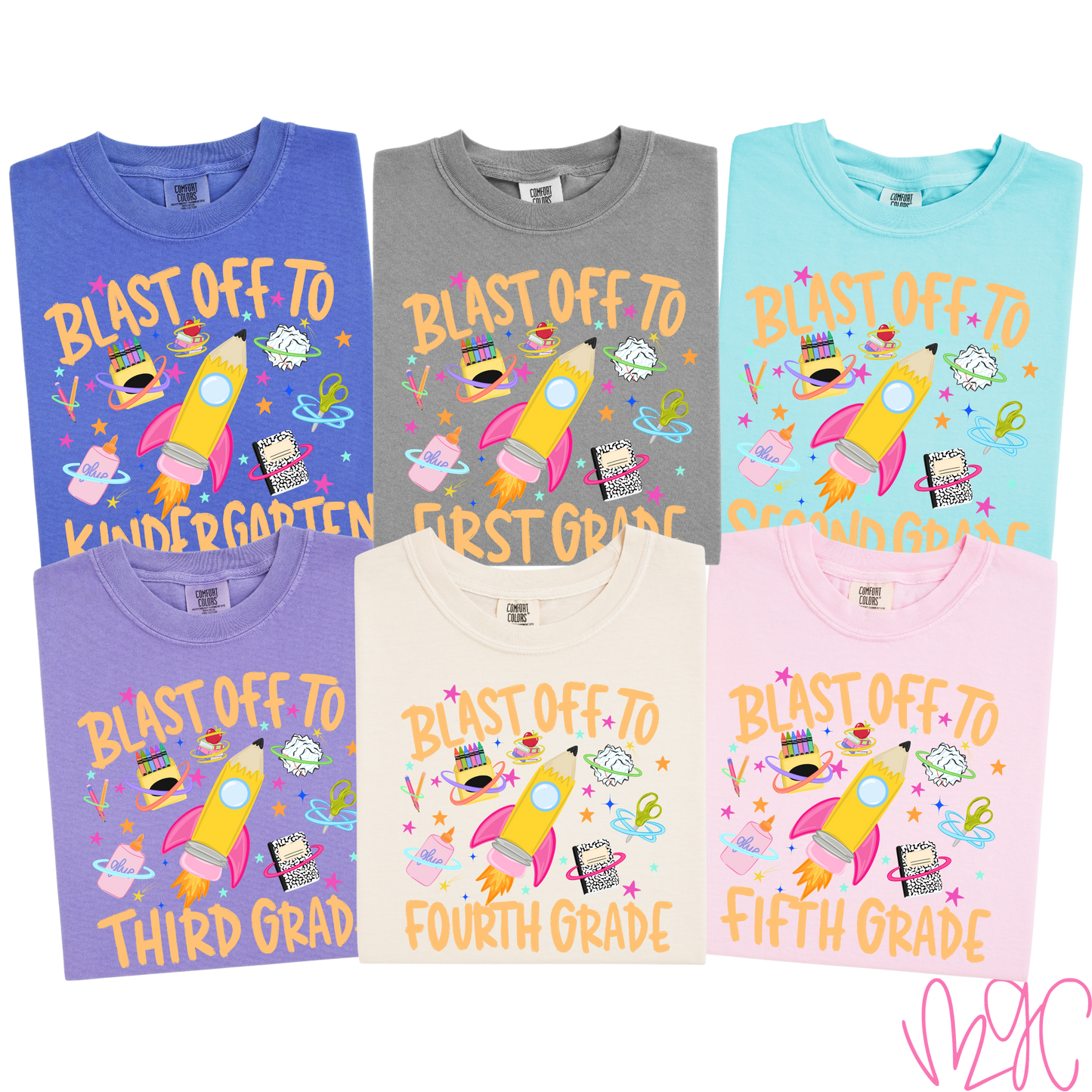 Blast Off To..Grades (Pastel) Tee