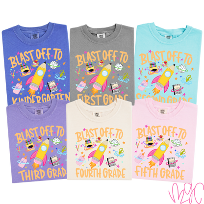 Blast Off To..Grades (Pastel) Tee