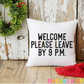 Leave By 9 Throw Pillow