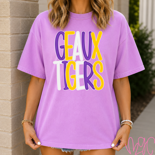 Bubble Geaux Tigers Tee