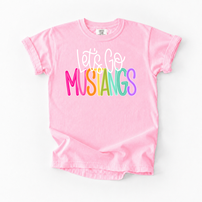 Color Pop-Let's Go Mustangs Tee