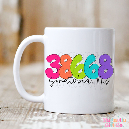 Bright Retro Zip + City Coffee Mug