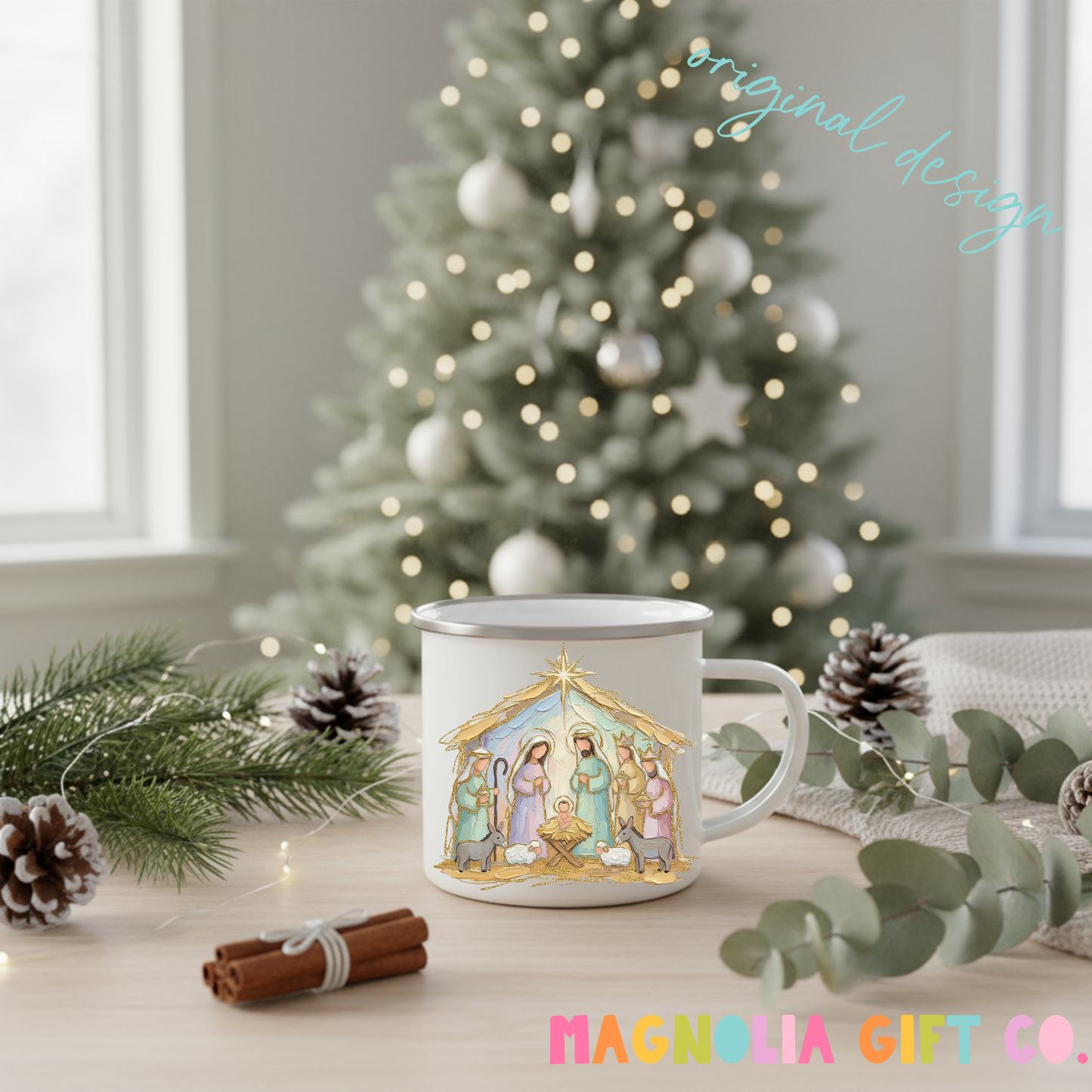 Pastel Nativity Coffee Mug