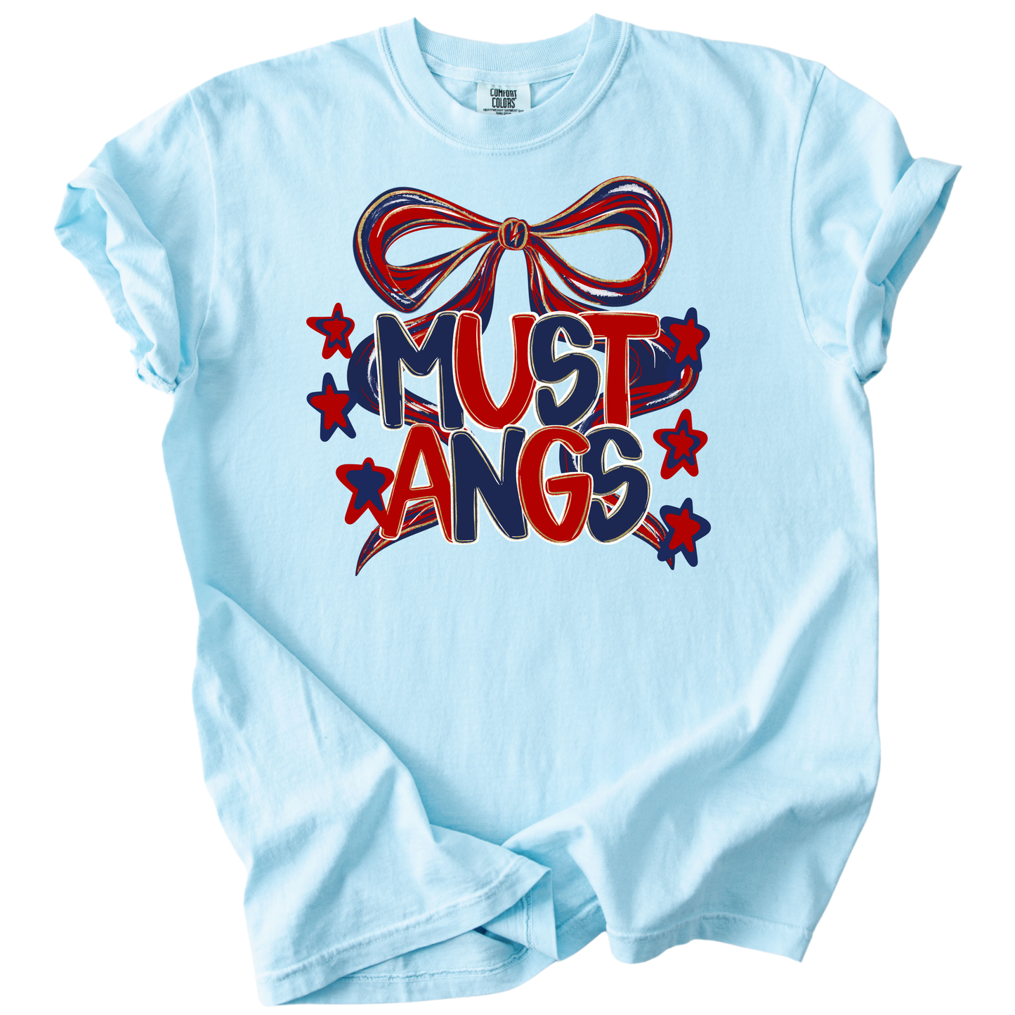 Preppy Bow-Mustangs Tee