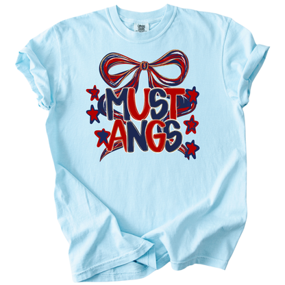 Preppy Bow-Mustangs Tee