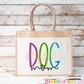 Neon Dog Mom Tote Bag