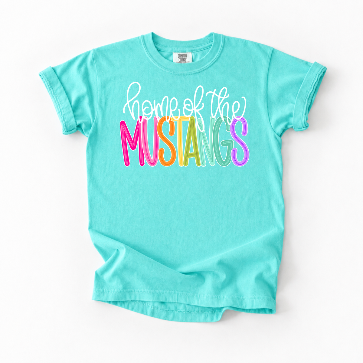 Color Pop-Home Of The Mustangs Tee