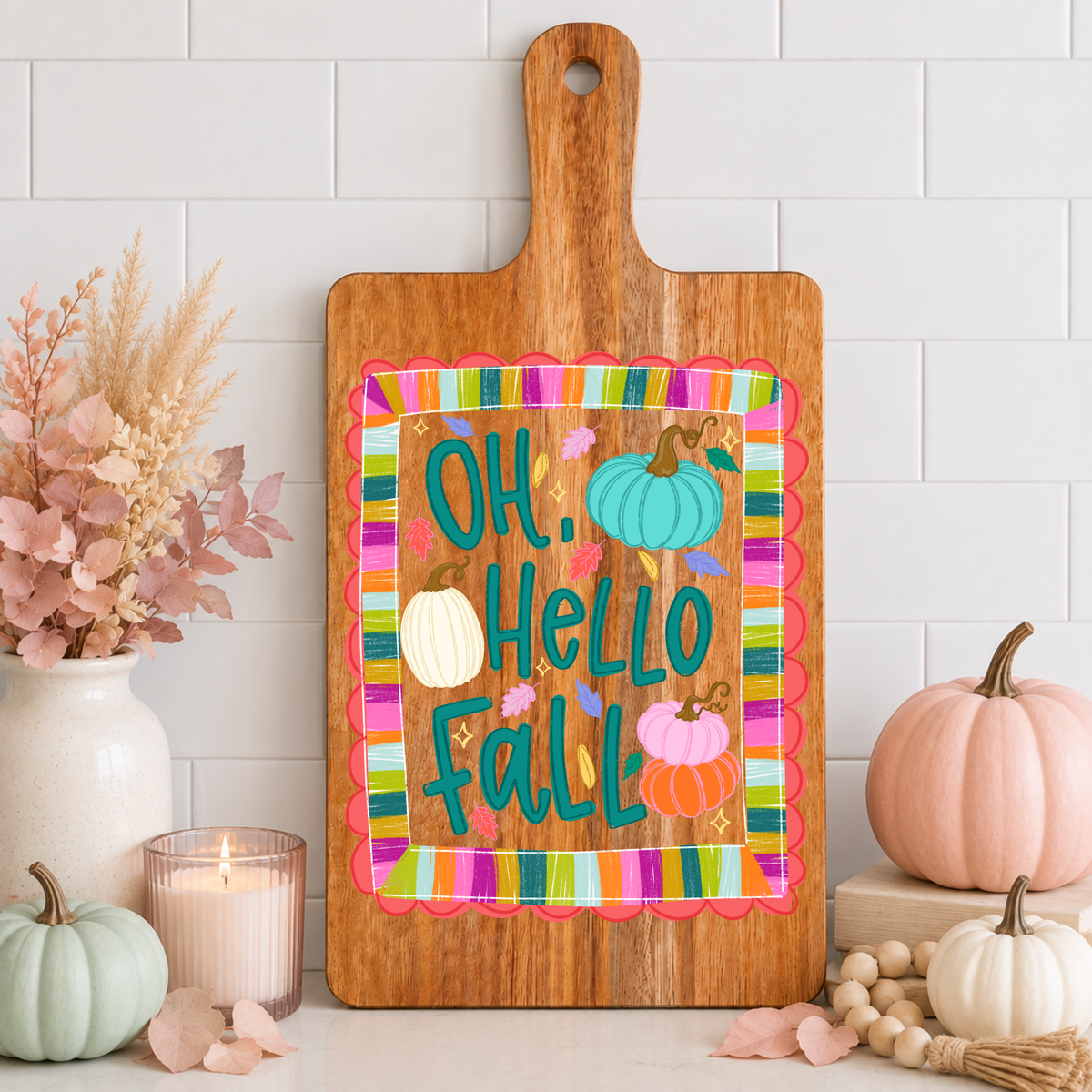 Oh Hello Fall Cutting Board