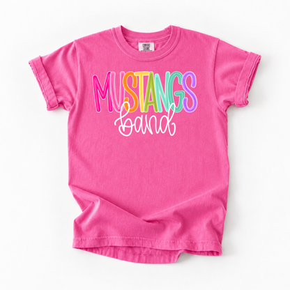Color Pop-Mustangs Band Tee