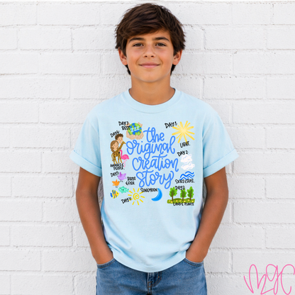 Original Creation Story (Blue) Tee
