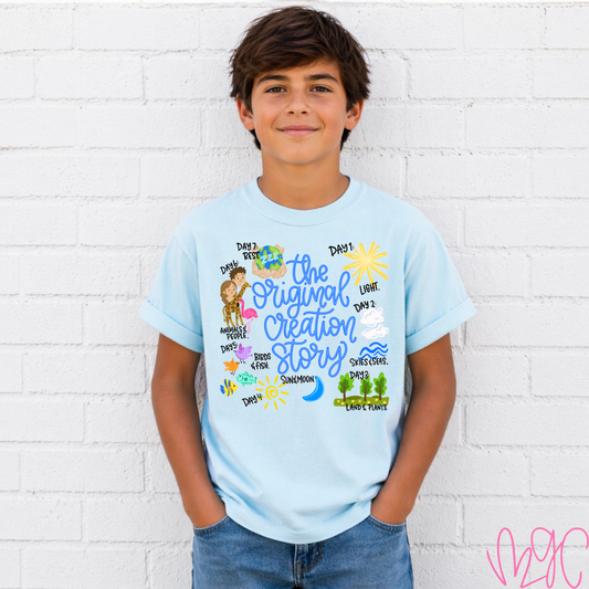 Original Creation Story (Blue) Tee