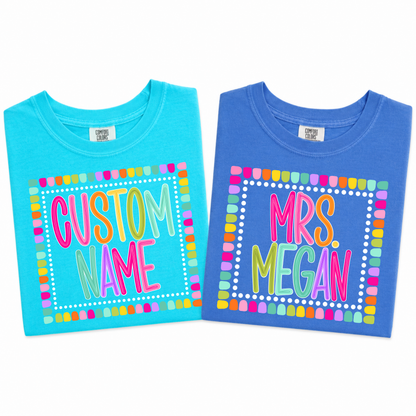Color Pop-Custom Name Tee