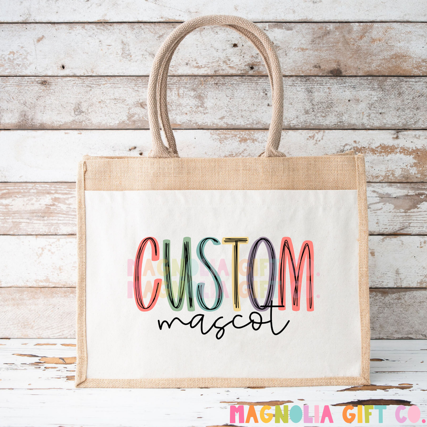 Muted School + Mascot Tote Bag