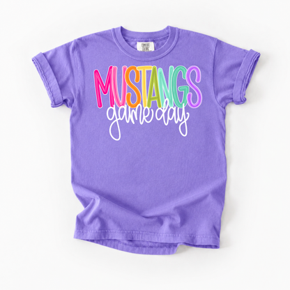 Color Pop-Mustangs Game Day Tee