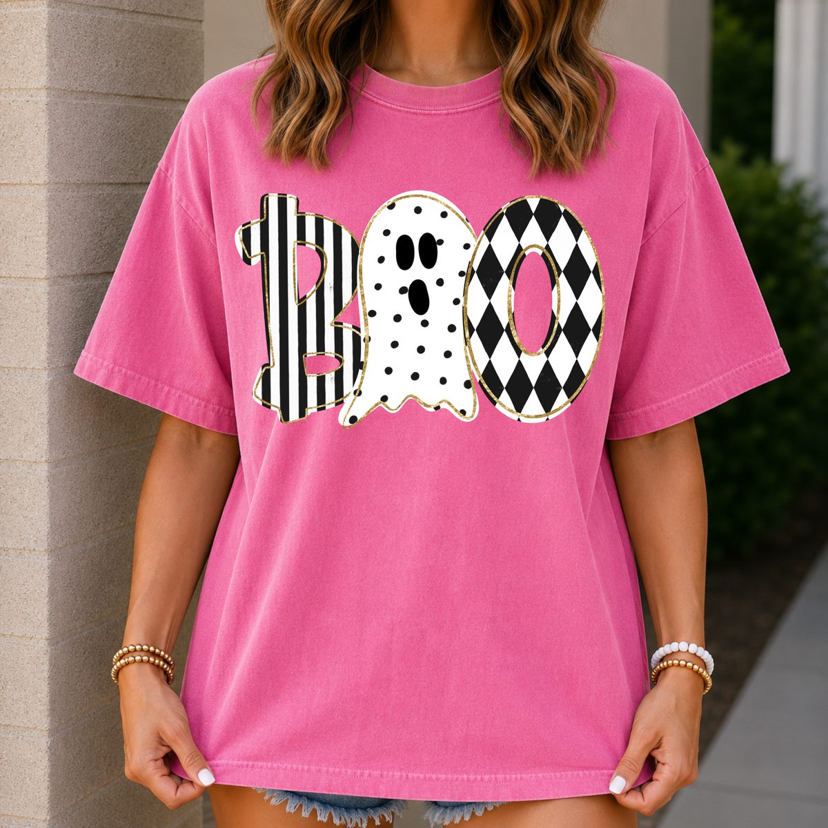 Pattern Boo Ghost Tee