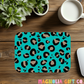 Turquoise Leopard Mousepad