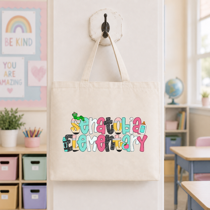 Pastel Custom School Tote Bag