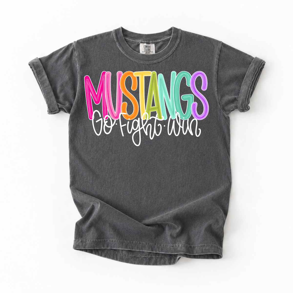 Color Pop-Mustangs Go Fight Win Tee