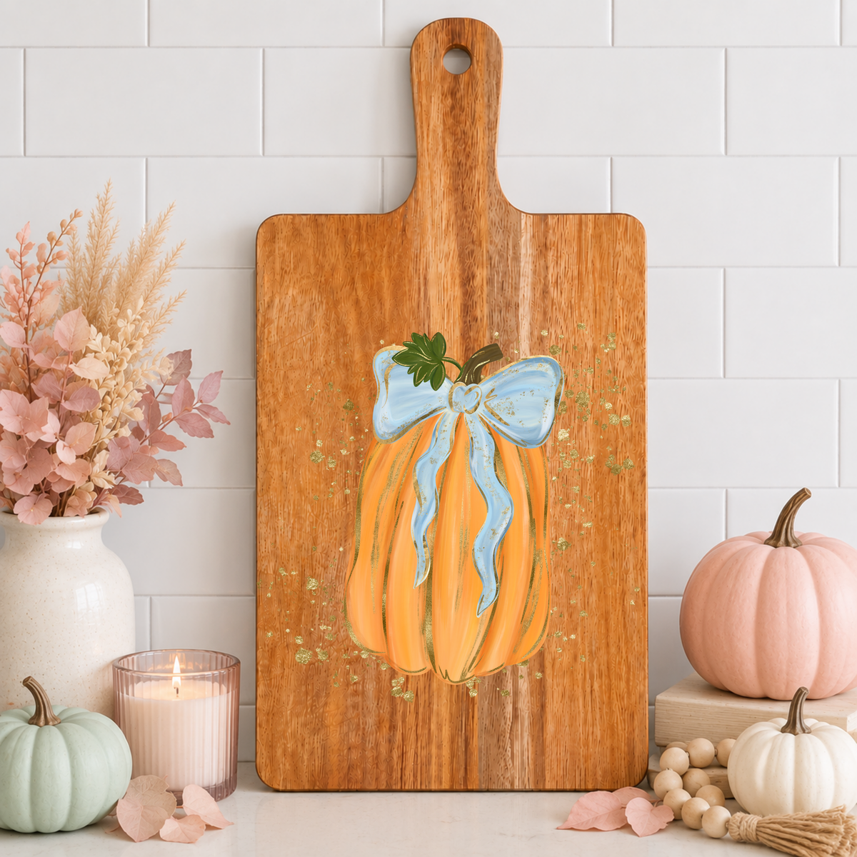 Pumpkin Bow Cutting Board