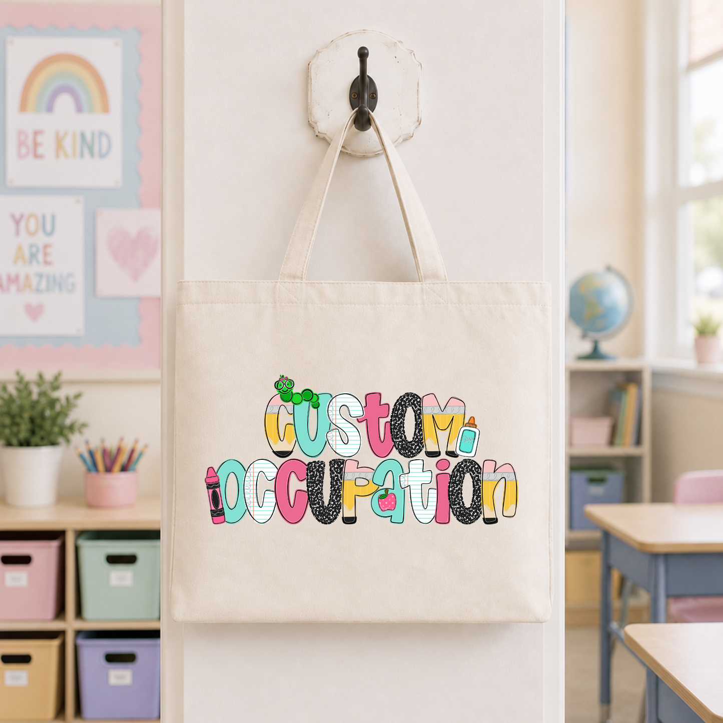 Pastel Custom Occupation Tote Bag