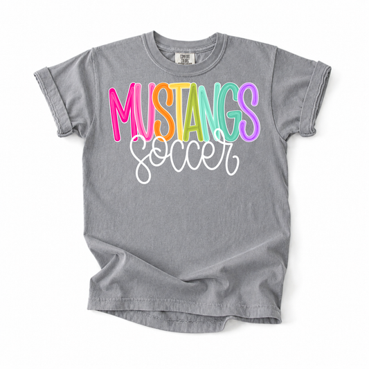 Color Pop-Mustangs Soccer Tee
