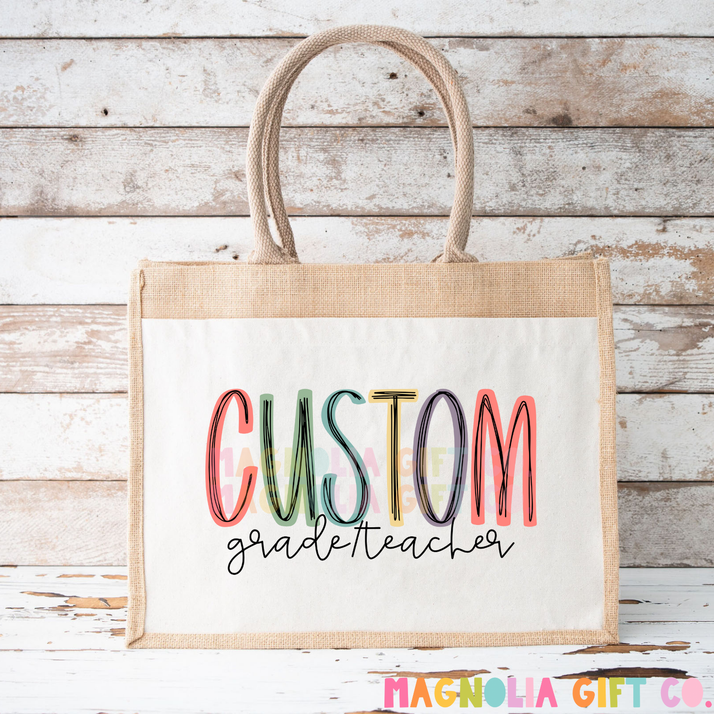 Muted Grade + Teacher Tote Bag