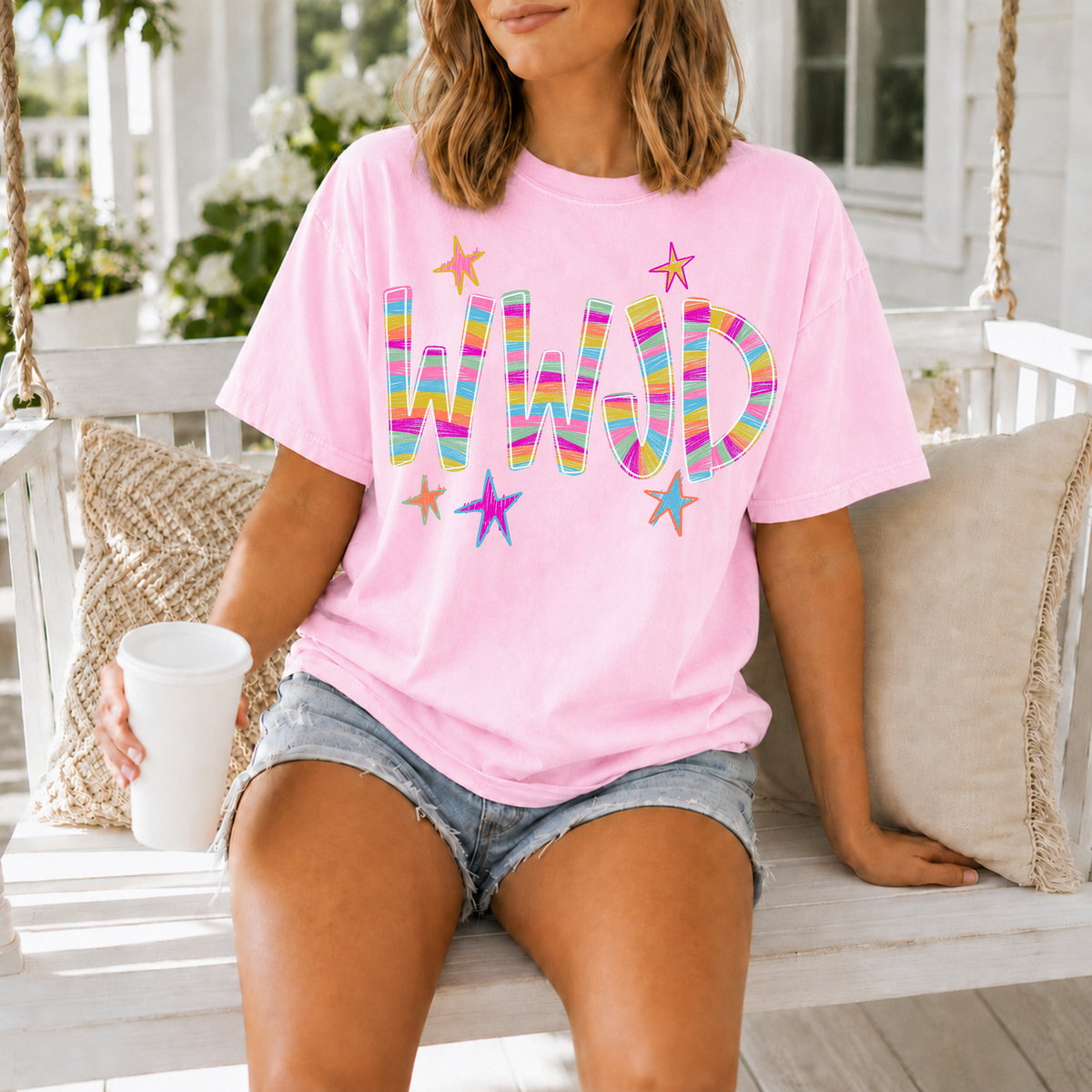 Colorful WWJD Tee