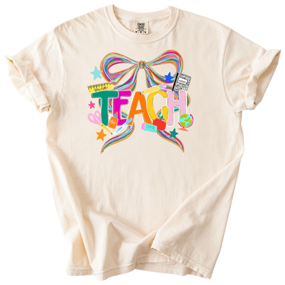 Preppy Bow Teach Tee