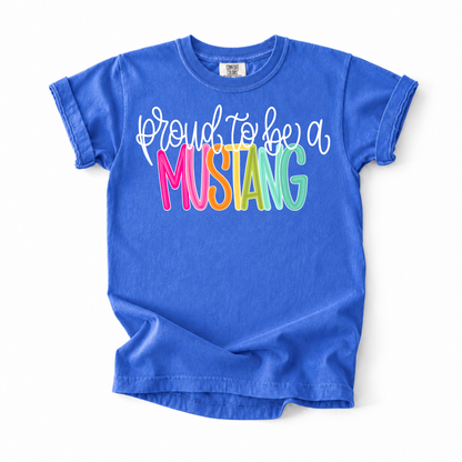 Color Pop-Proud To Be A Mustang Tee