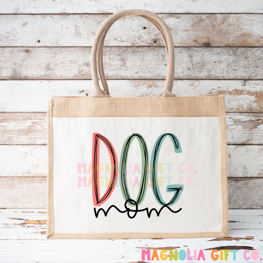 Muted Dog Mom Tote Bag
