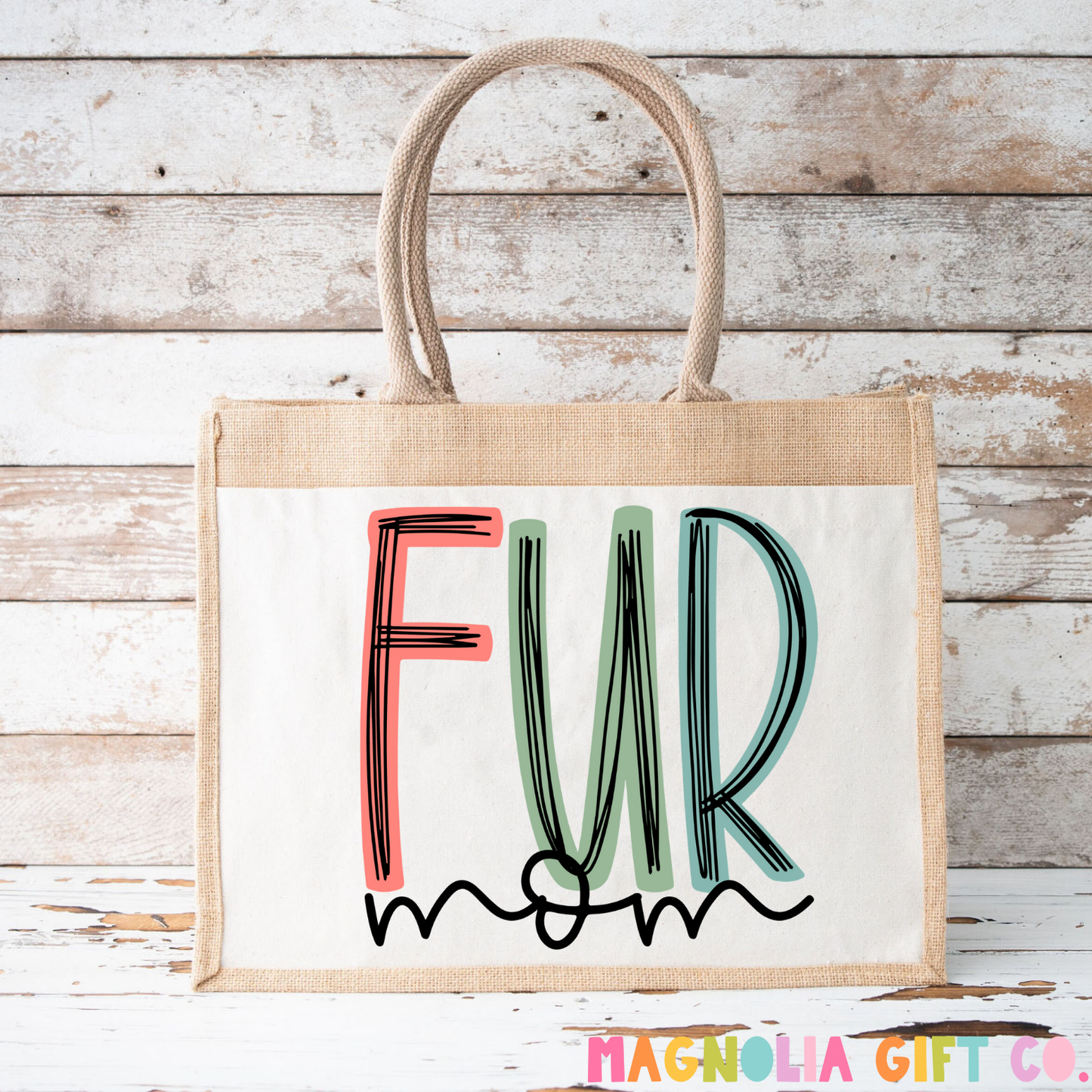 Muted Fur Mom Tote Bag