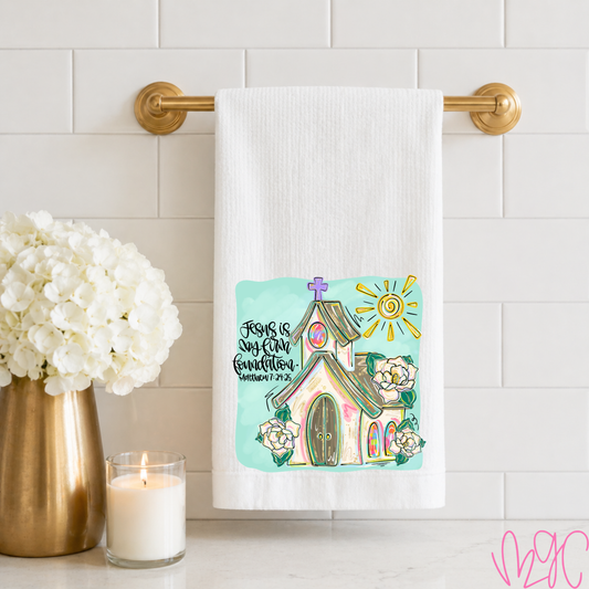 Firm Foundation Tea Towel