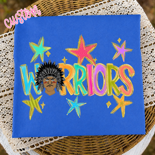 Colorful Stars Warriors Tee
