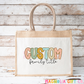 Pastel Retro Family Title Tote Bag