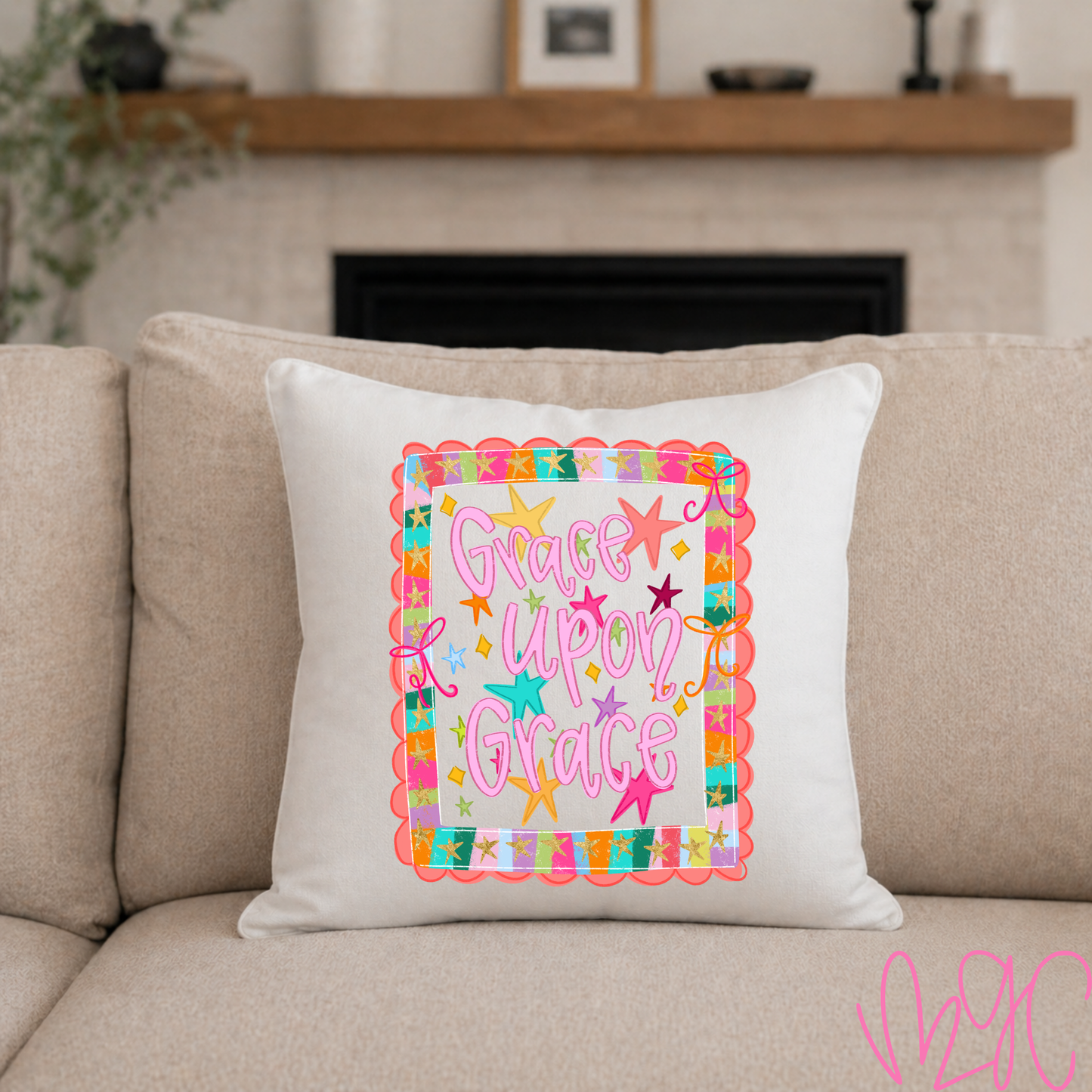 Grace Upon Grace Throw Pillow