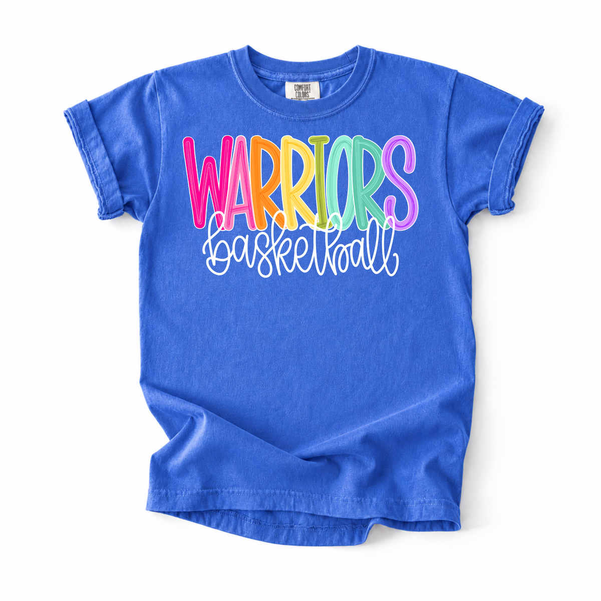 Color Pop-Warriors Basketball Tee