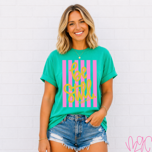 Striped Be Still (Yellow) Tee