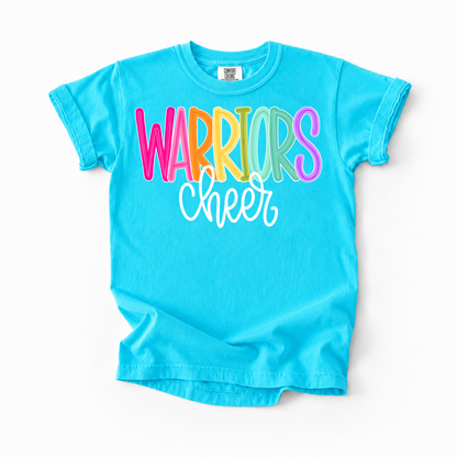Color Pop-Warriors Cheer Tee