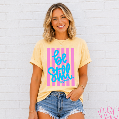 Striped Be Still (Turquoise) Tee