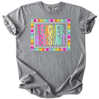Color Pop-Teacher Assistant Tee