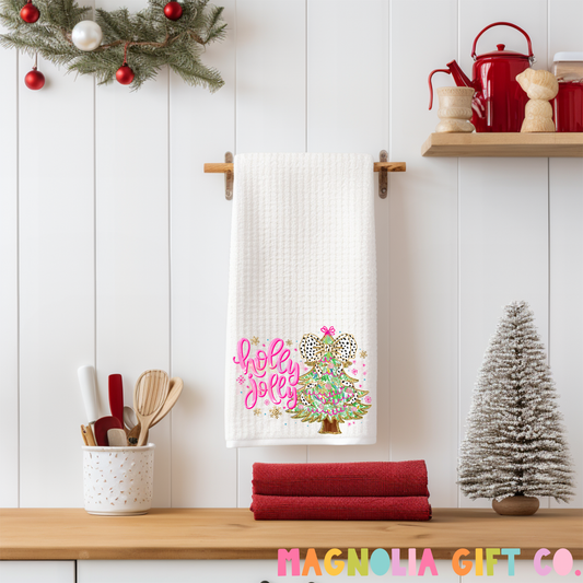 Holly Jolly Tree Tea Towel