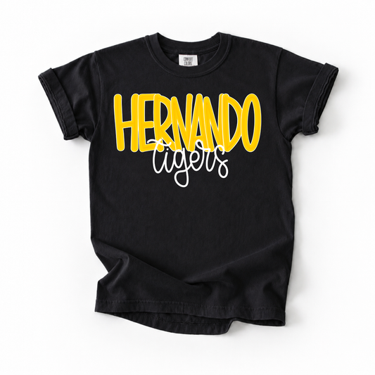Bubble Hernando Tigers (Gold) Tee