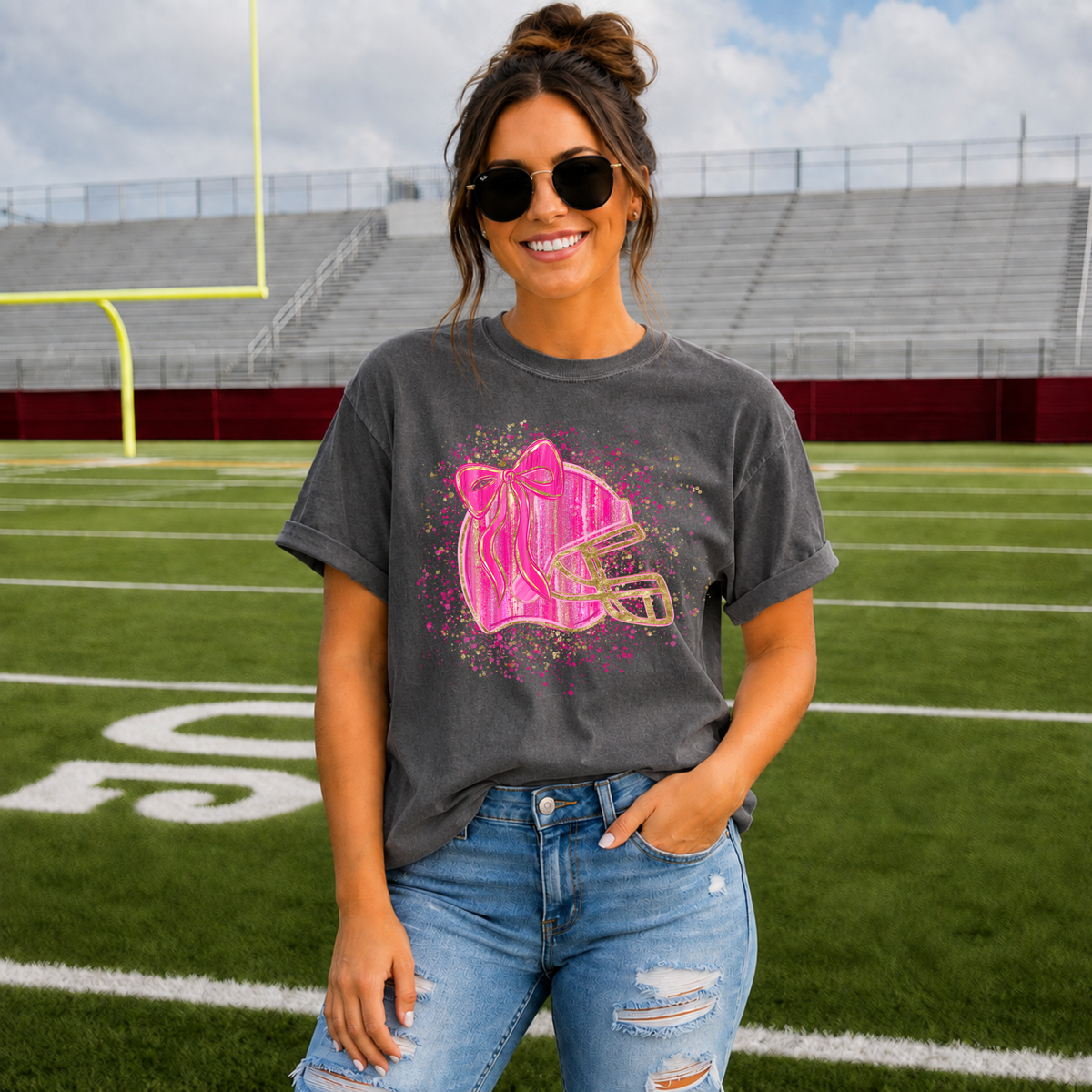 Confetti Pink Helmet Tee