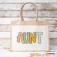 Pastel Retro Family Title Tote Bag