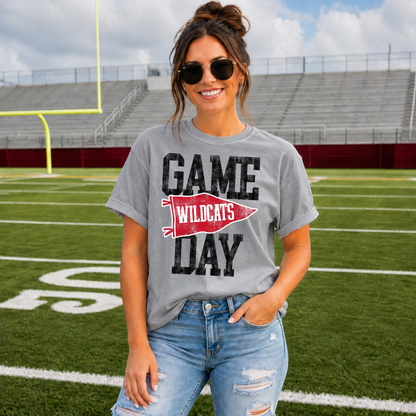 Distressed Game Day-Wildcats Tee
