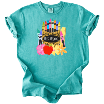 Leopard Crayon Box Name Tee