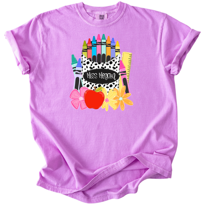 Dotted Crayon Box Name Tee