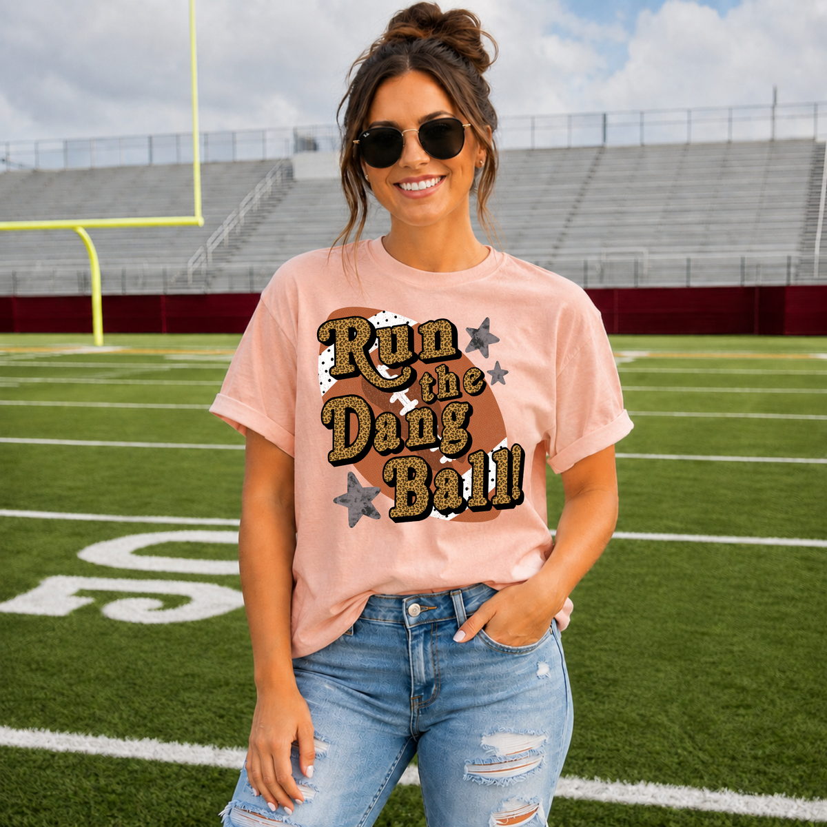 Leopard Run The Dang Ball Tee